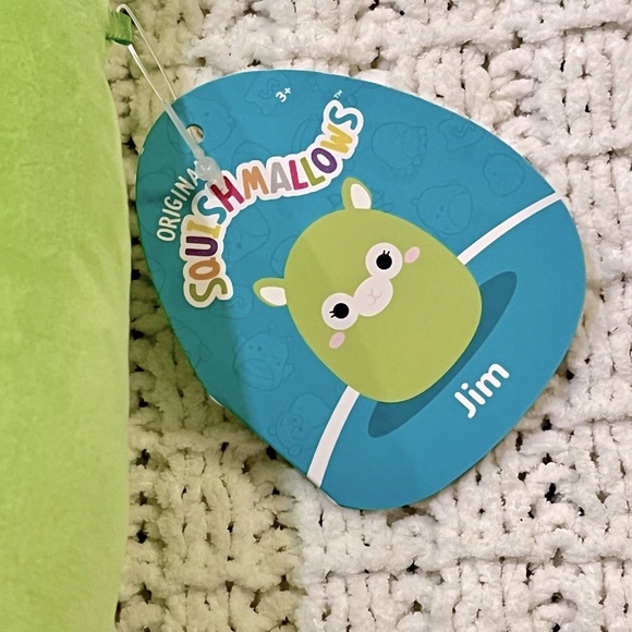 🆕 RARE Squishmallows Collectible Jim the Alpaca Green and White Plush Pillow Toy - Picture 6 of 13